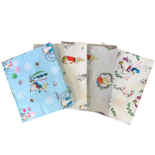 Peter Rabbit Characters Fat Quarters 4pc